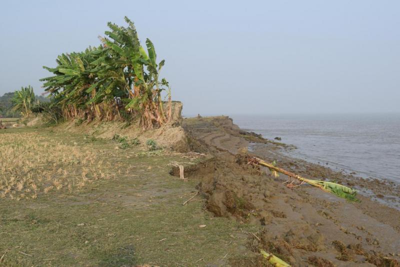 Eroded farmland in Bangladesh