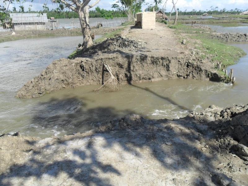 Remains of an embankment in Bangladesh