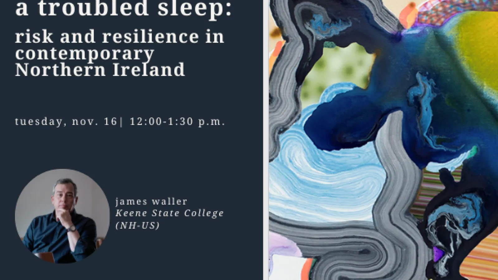 a troubled sleep event flier