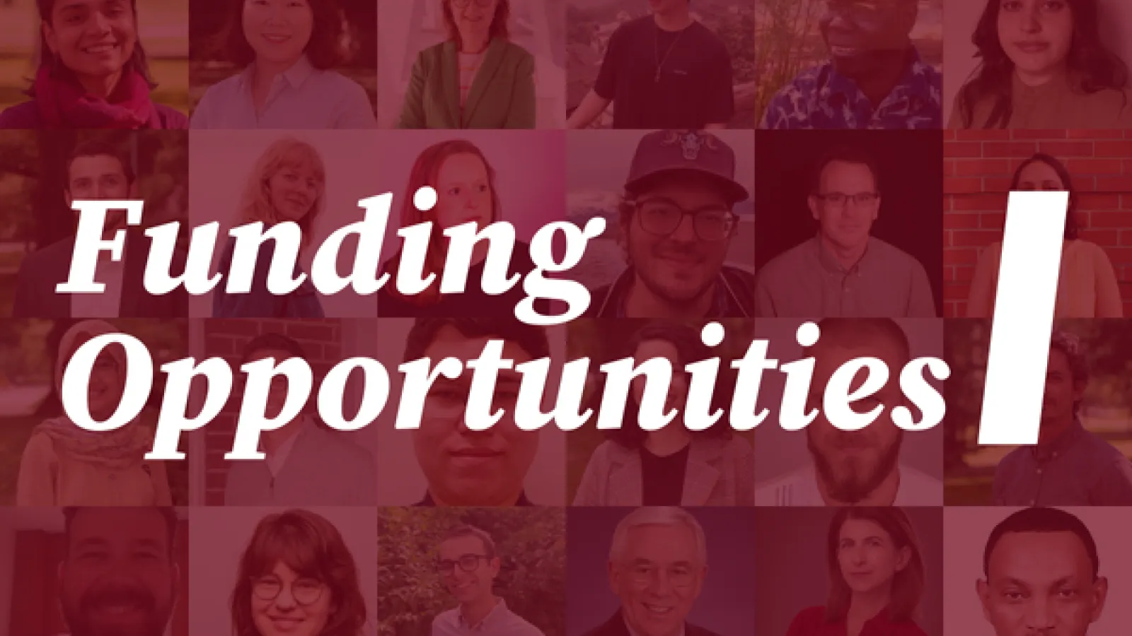 Funding Opportunities over past grant awardee photos