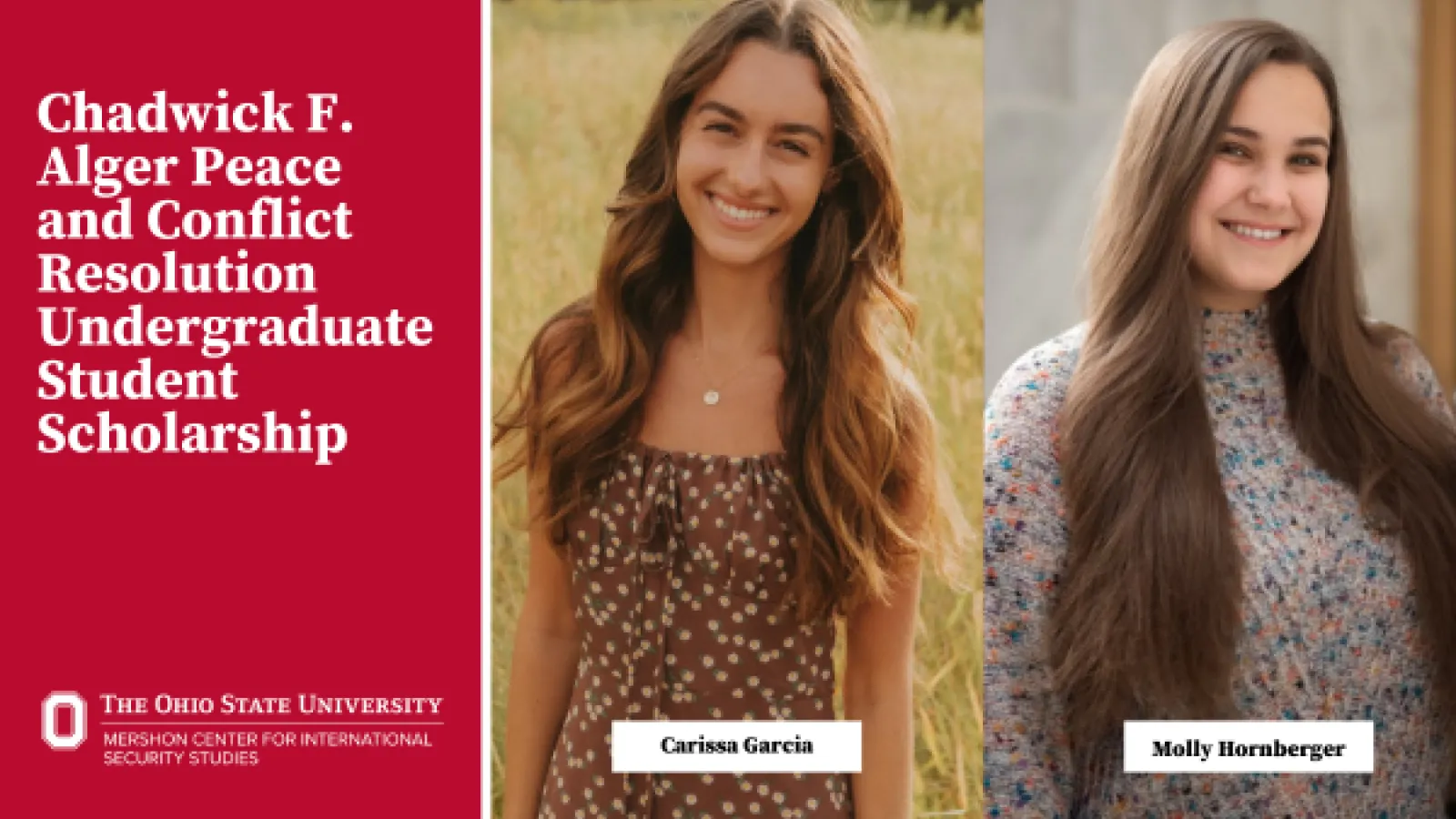 Carissa Garcia and Molly Hornberger 2025 Alger Scholarship Winners