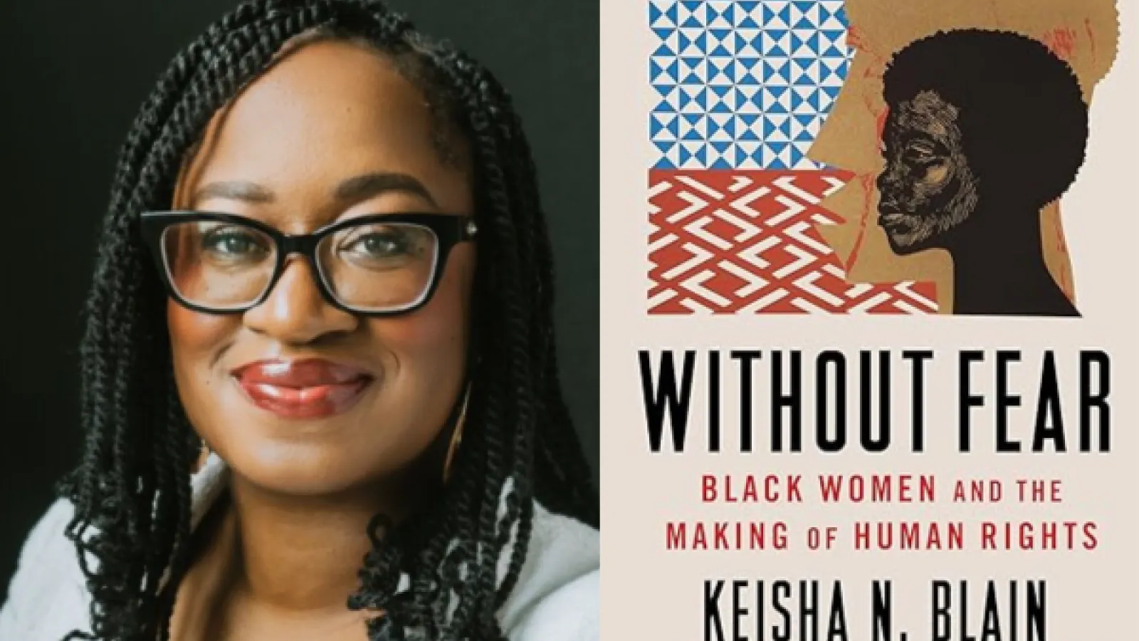Keisha Blain with her book Without Fear