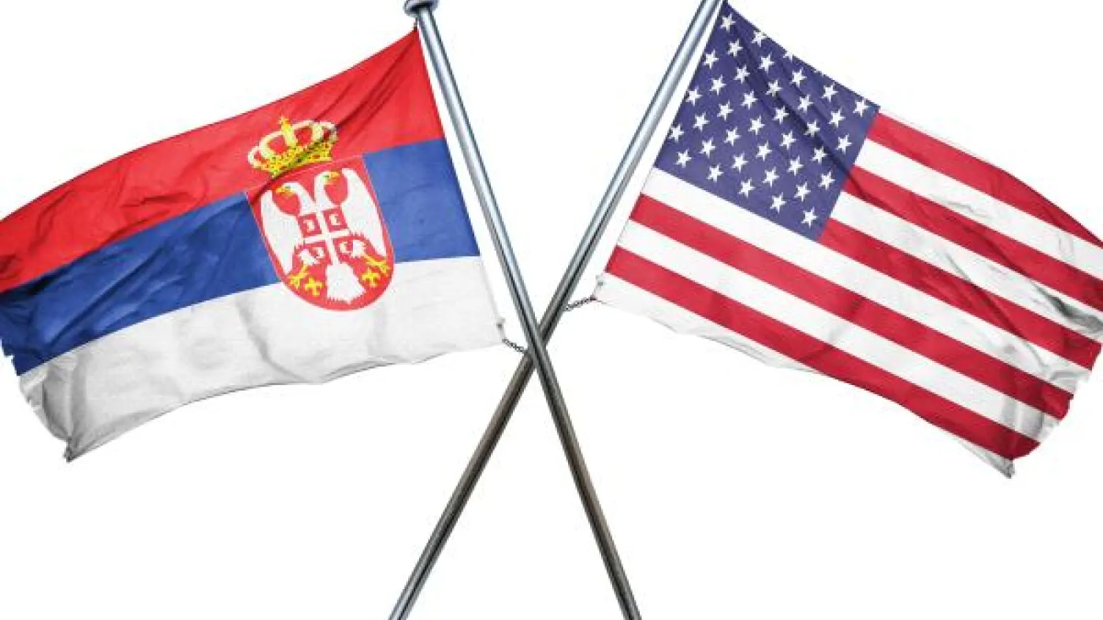 Flags of Serbia and the United States