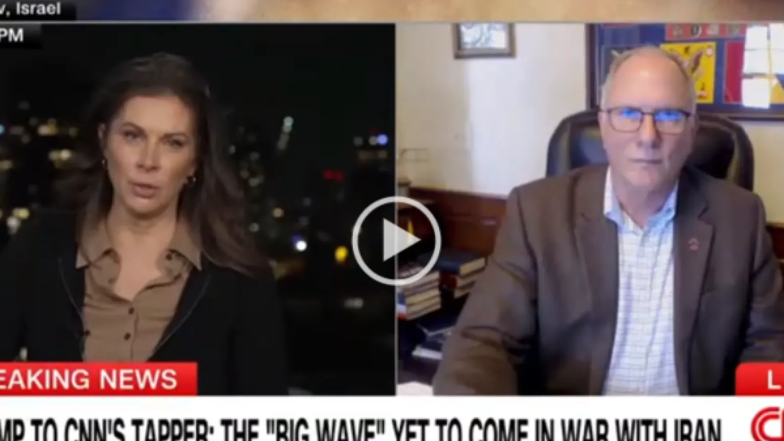 Erin Burnett of CNN and Pete Mansoor