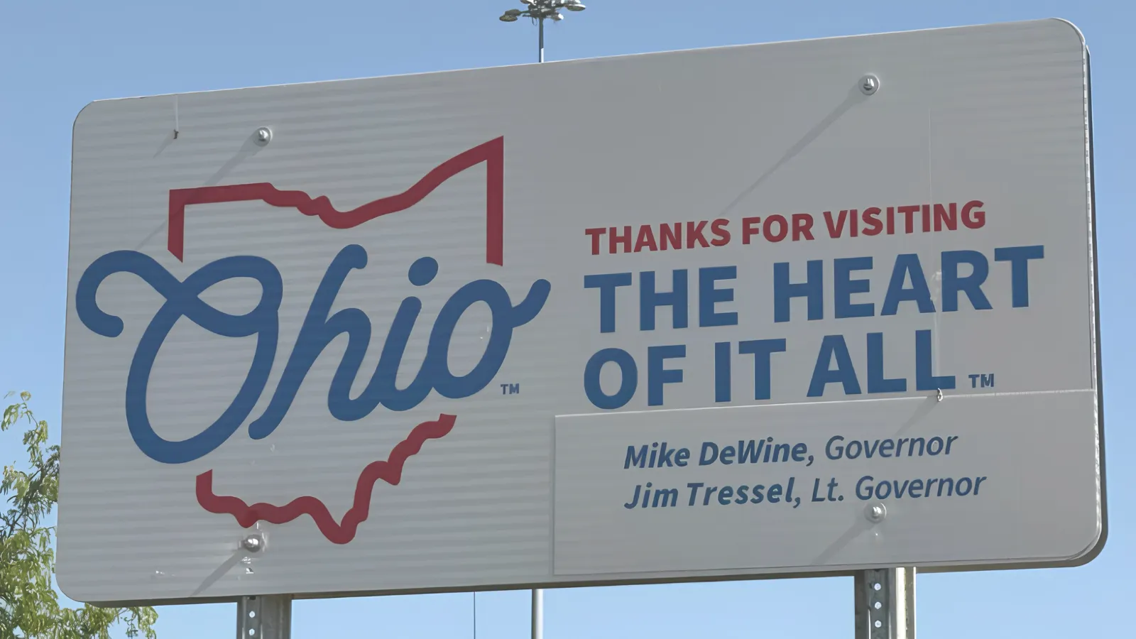 Ohio the Heart of it All road sign