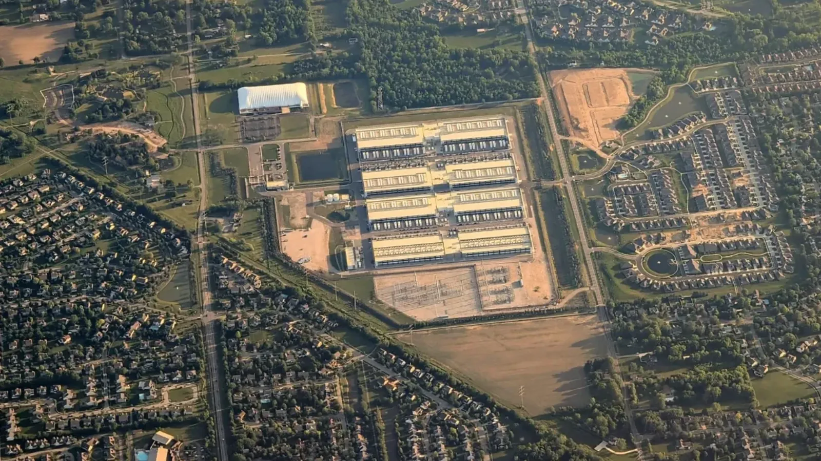Amazon AWS Cosgray Data Center Complex in Hilliard, Ohio.