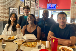Diplmacy lab team at lunch