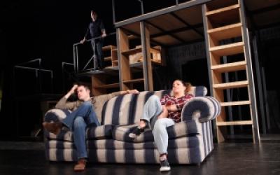Theatre students Joe Kopyt as Andy and Mandy Mitchell as Denise in Beyond All Recognition