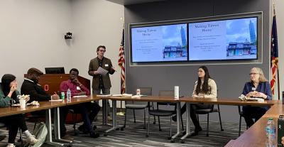 Max Woodworth presenting at Mershon Center