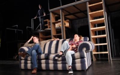 Theatre students Joe Kopyt as Andy and Mandy Mitchell as Denise in Beyond All Recognition