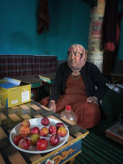 Sonam and her harvest of plums