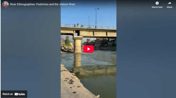 Dumping waste in the Jhelum River