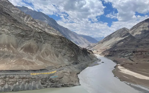 Confluence of Indus and Zanskar Rivers