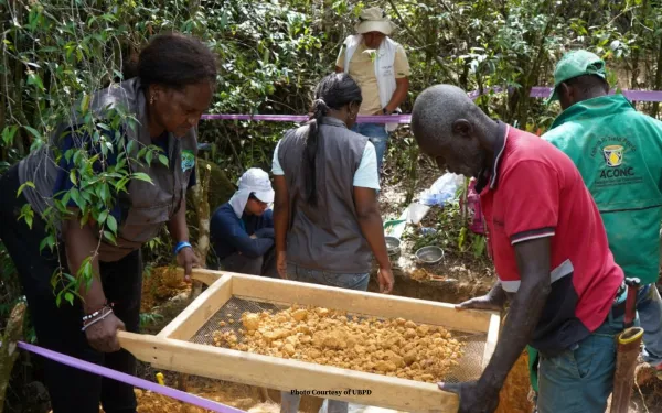 Family members sorting through bones of the disappeared in Colombia