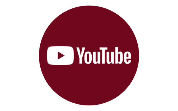 Youtube logo within red circle