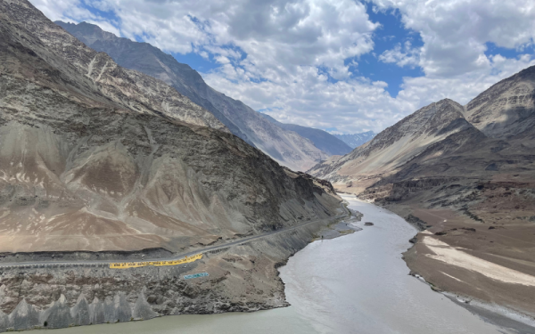 Confluence of Indus and Zanskar Rivers