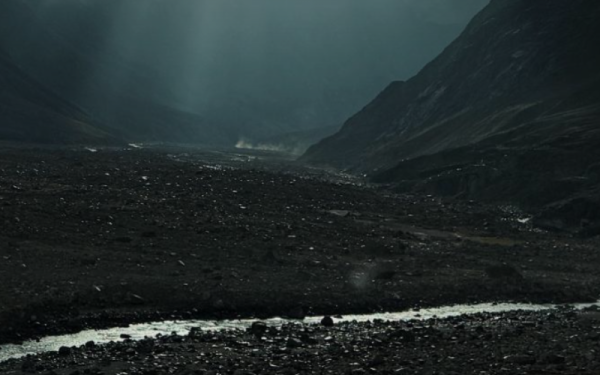 Mountains and river