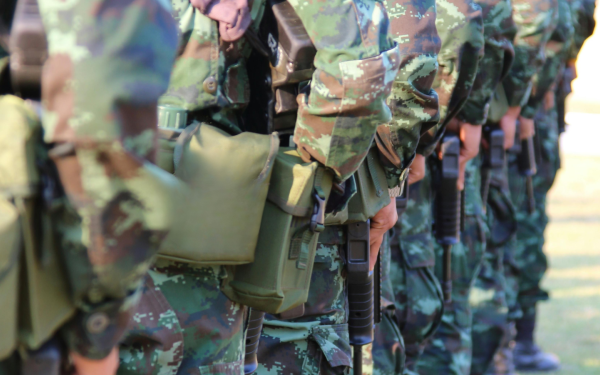 soldiers in camo uniforms