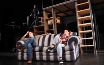 Theatre students Joe Kopyt as Andy and Mandy Mitchell as Denise in Beyond All Recognition