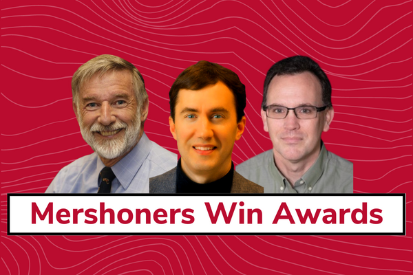 Mershoners win awards with photos of Drs. Geoffery Parker, David Hoffman, and Nick Breyfogle.
