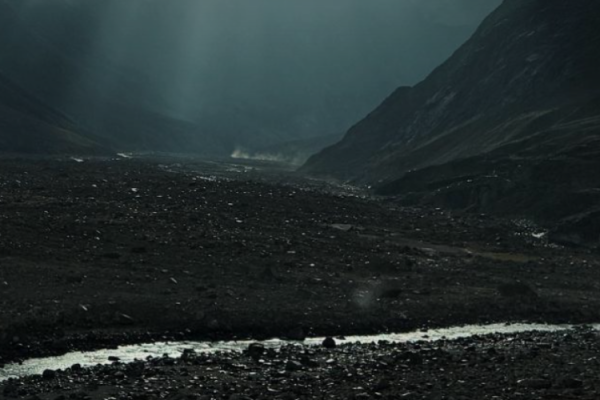 Mountains and river