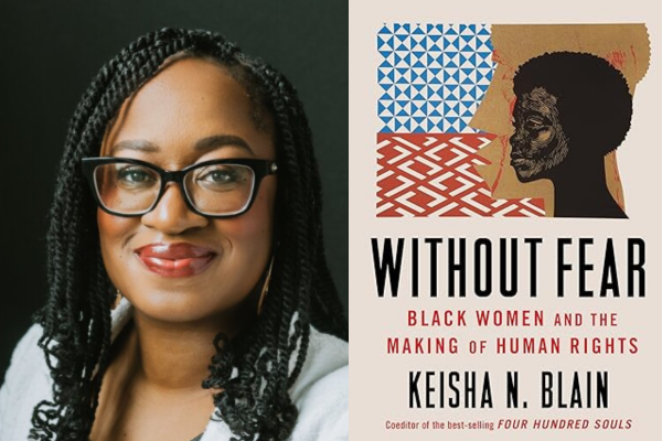 Keisha Blain with her book Without Fear