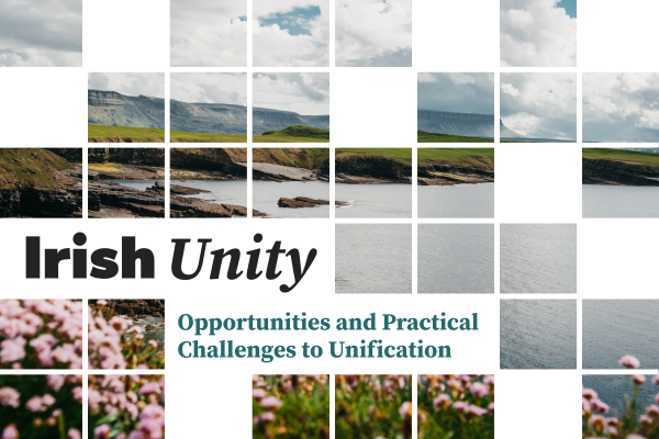 Ireland coastline with a white block grid overtop