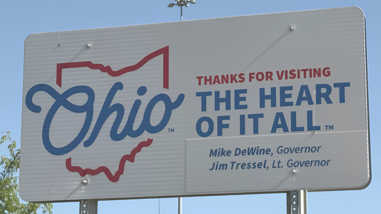 Ohio the Heart of it All road sign