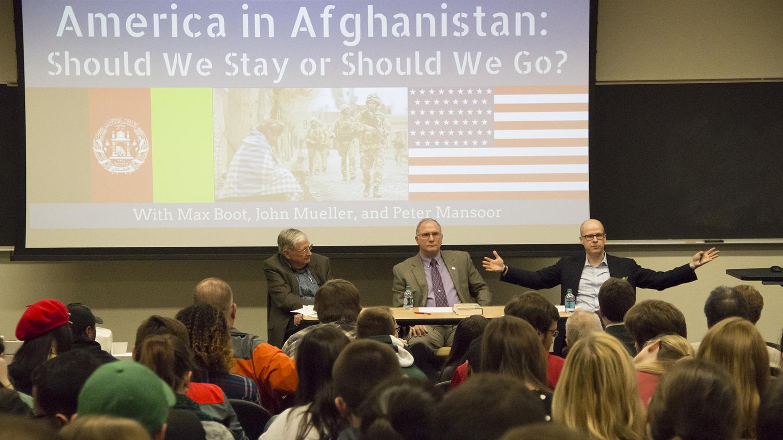 John Mueller, Peter Mansoor and Max Boot on "America in Afghanistan: Should We Stay or Should We Go?"