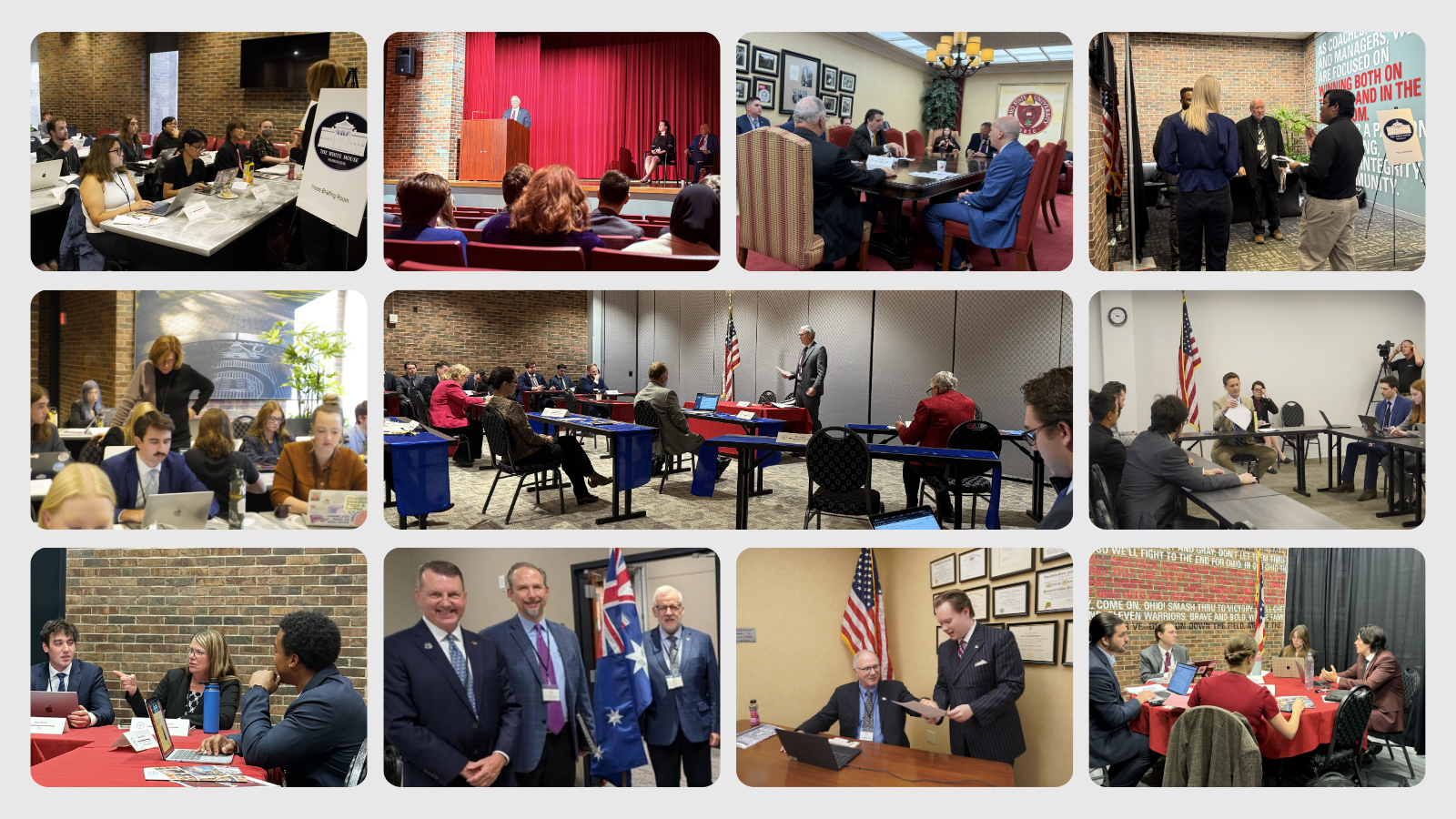 People role playing government scenarios